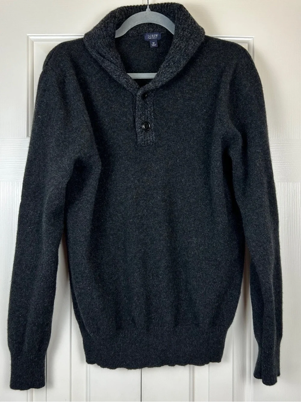 J. Crew 100% Lambs Wool Shawl Collar Sweater